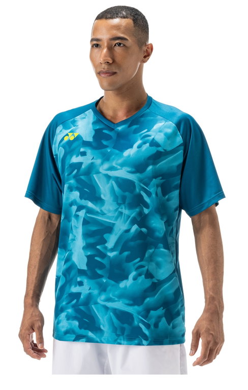 Yonex Sport-Tshirt Crew Neck Club Team YM0033 (100% Polyester) 2025 blaugrün Herren